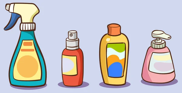 Φιάλη Αρωμάτων Σπρέι Μαλλιών Υγρό Σαπούνι Φιάλη Ψεκασμού Καθαρισμού Απομονωμένη — Διανυσματικό Αρχείο