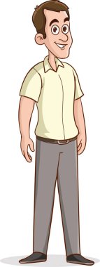 Genç adamın vektör illüstrasyonu