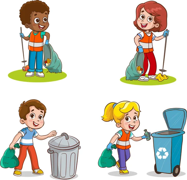 Çocuklar çevreyi çöpten temizliyor