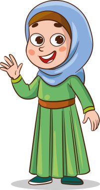 Geleneksel Arap çocuklarının vektör çizimi