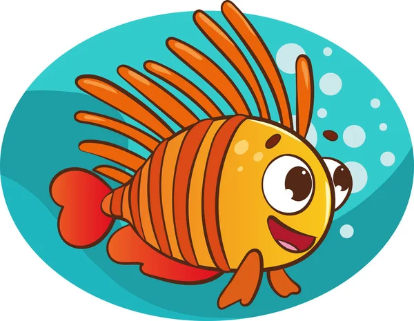 Ilustração Vetorial Peixes Subaquáticos — Vetor de Stock