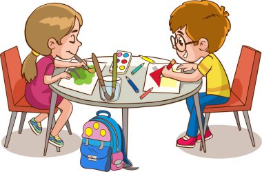 Vektör çizim çocuk boyama