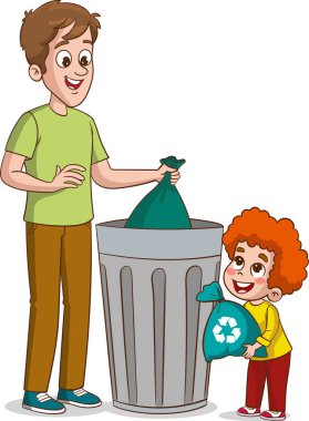 Aile işi. Aileler ve çocuklar at arabası taşıyıcılarını temizler