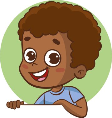 çocuk portresi koleksiyonu çizgi film vektörü