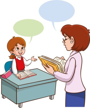 Sınıfta Öğretmen Öğretimi.Öğretmen ve öğrencilerle sınıf. Çocuk erkek ve kız öğrenme mutlu olmak oturuyor.