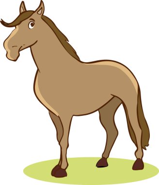 İzole edilmiş atın taşıyıcısı beyaz üzerinde duruyor