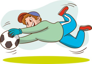 Mutlu çocuk temsilciliği kaleci olarak futbol oynuyor.