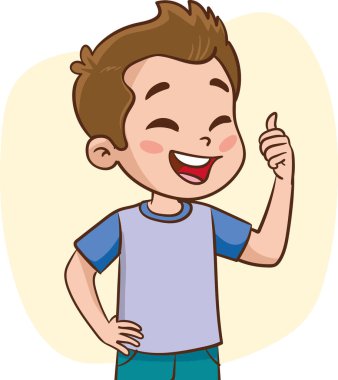 İyimser vücut dili olan sevimli mutlu çocuklar..