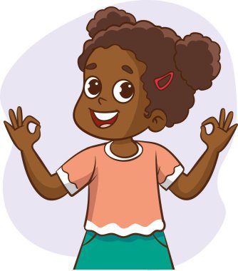 İyimser vücut dili olan sevimli mutlu çocuklar..