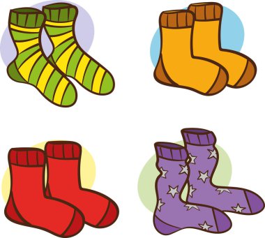 çorap vektör çizim