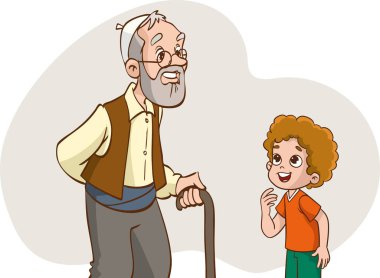 Büyükbaba ve torunu.