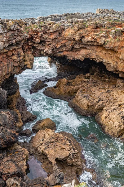 Boca Inferno Mağarası Cehennem Ağzı Kayalıklar Kemer Yolu Cascais Portekiz — Stok fotoğraf