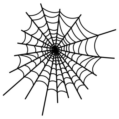 Beyaz arka plan üzerinde izole örümcek ağı.