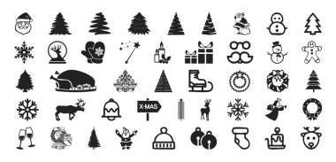Büyük bir Noel vektör simgesi koleksiyonu