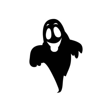 Halloween Ghost Silhouette Vector Illustration
