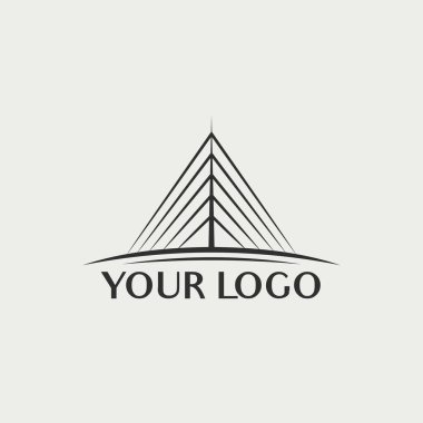 Skyway köprü vektör logosu tasarımı.