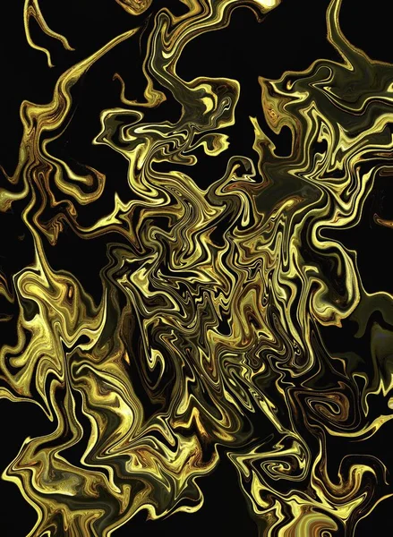Абстрактний Фон Золотою Чорною Мармуровою Текстурою — стокове фото