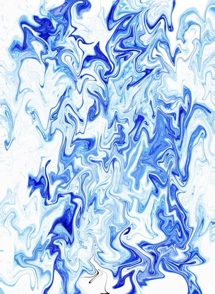 Fundo Abstrato Líquido Azul Bonito Com Padrão Acrílico — Fotografia de Stock