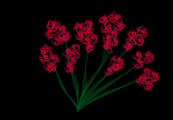 Siyah arkaplanda güzel illüstrasyonlar