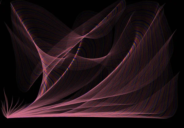 Parlak çizgiler ve dalgalarla soyut arkaplan