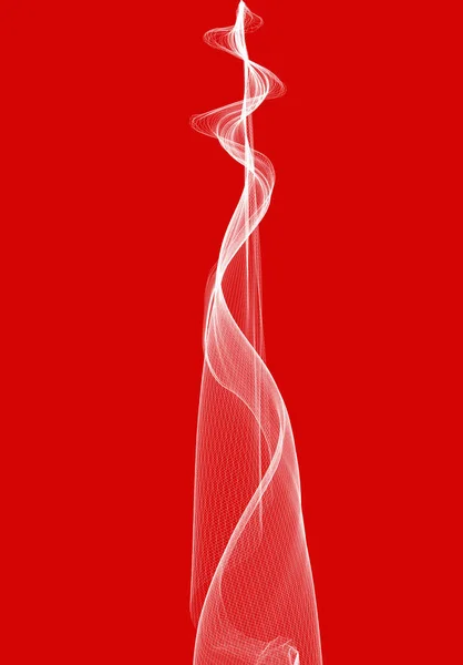 kırmızı zemin üzerine beyaz soyut dalga