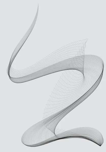Ilustração Abstrata Com Linhas Onduladas Sobre Fundo Branco Para Design — Fotografia de Stock