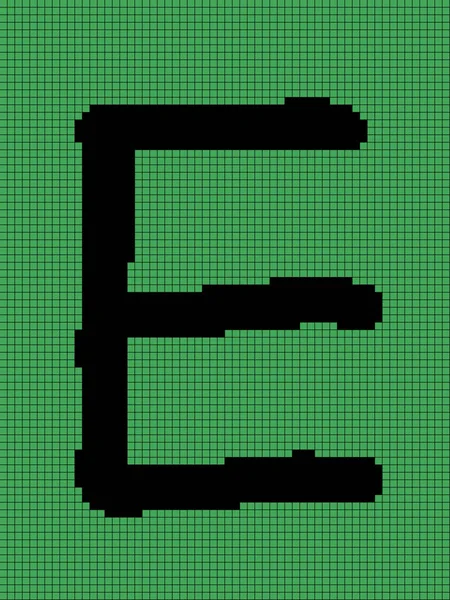矢量插图与E字母 — 图库照片