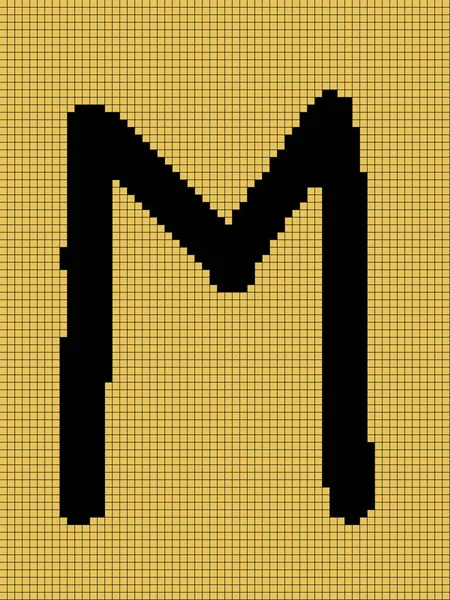 用M字母表示矢量图 — 图库照片