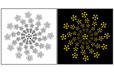 Yıldız, Yıldız, 5 Yıldız, Çokgen, beşgen, çiçek yıldızları, daire animasyonu, Yıldız animasyonu