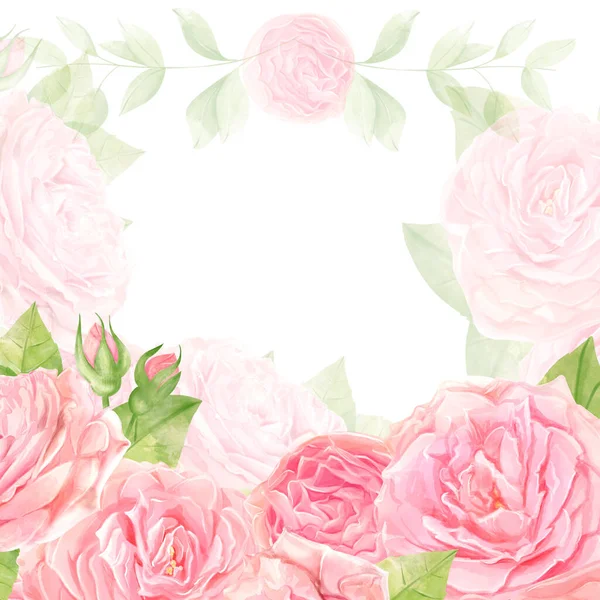 Virágok Egy Akvarell Stílus Kártyák Esküvői Meghívók — Stock Fotó