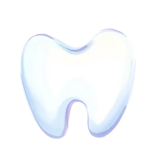 Aquarell Illustration Zahn Isoliert Medizinische Clip Art Für Kinder — Stockfoto