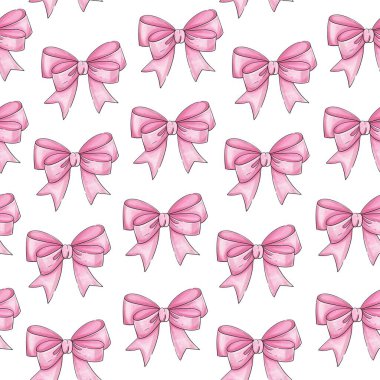 Kusursuz desenli suluboya pembe fiyonk. Klasik zarif bir klişe. Uçan rüya. Kız bebek çizgi film sanatı. Elle çizilmiş süs. Tasarım, baskı, tekstil ve tebrik kartı için.