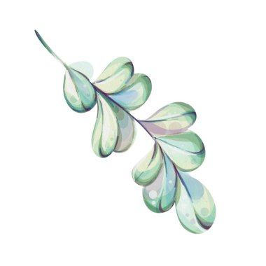 Ökseotu suluboya filizi, Mutlu Noel Clipart Koleksiyonu Şenlikli ve doyurucu Tatil Tasarımları. İzole edilmiş. Vektör klipsi sanatı