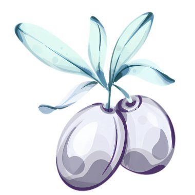 Bu suluboya sanat eserinde, kümelerinden çıkan narin yapraklarla olgunlaşmış zeytinler yer alıyor. Sanatçılık, İtalyan mutfağının özünü ve doğanın güzelliğini yansıtıyor. Bazı yönleri yansıtıyor.