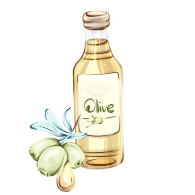 Bu sanat eserinde, yakınlarda canlı suluboya ile canlandırılmış zeytin yağının büyüleyici bir tasviri yer alıyor. İtalyan mutfağından esinlenerek doğal güzelliği vurguluyor.