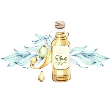 Canlı suluboya çizimlerle zeytin ve zeytin yağının özü. Hassas yapraklar ve cam bir şişe doğanın güzelliğini yansıtan sanat eserlerini süslüyor. Koleksiyonda,