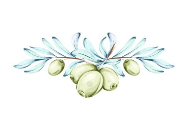 Bu suluboya resimde İtalyan mutfağı ve doğasının özünü yakalayan zeytin ve zeytin yapraklarından oluşan hassas bir düzenleme yer alıyor. Sanat eserleri zeytinlerin güzelliğini vurgular.