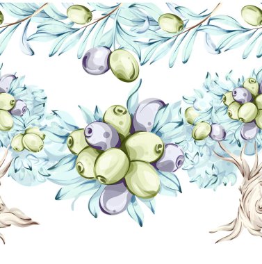 Bu sanat eserinde suluboya ile gösterilmiş zeytin ve zeytin dalları güzel bir düzenleme yer almaktadır..