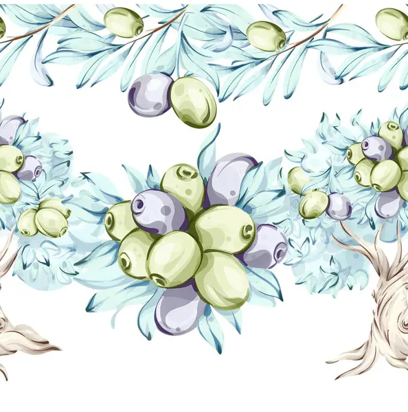 Bu sanat eserinde suluboya ile gösterilmiş zeytin ve zeytin dalları güzel bir düzenleme yer almaktadır..