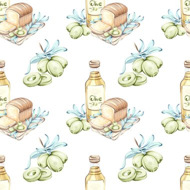 Bu sanat eseri, zeytin yağı ve İtalyan mutfağının zenginliğini yansıtan taze ekmek sergilenen kusursuz bir desen sunuyor. Canlı renkler ve doğal elementler davetkar bir atmosfer yaratıyor.