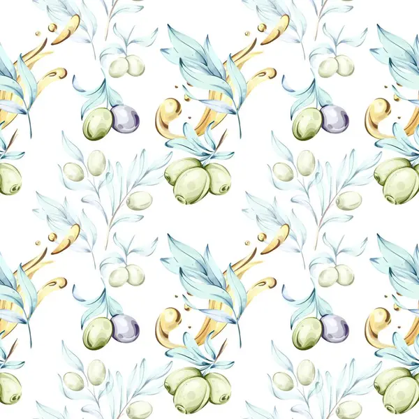 Bu pürüzsüz desen suluboya tekniğiyle yaratılmış güzel resimli zeytinyağı ve zeytinyağı içerir..