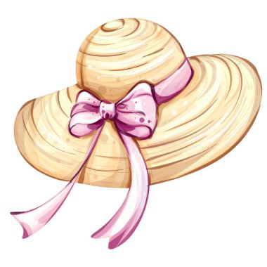 Hassas pembe kurdeleli büyüleyici bir hasır şapka yazın özünü çağrıştırıyor. Bu aksesuar, plaj gezileri için idealdir. Kaygısız tatil ve kutlama ruhunu artırır..