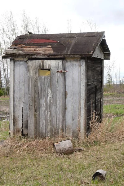 Old Outhouse Field Michigan — Stock Photo, Image
