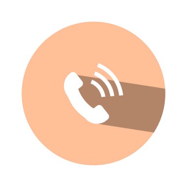 Moda düz biçimli telefon simgesi