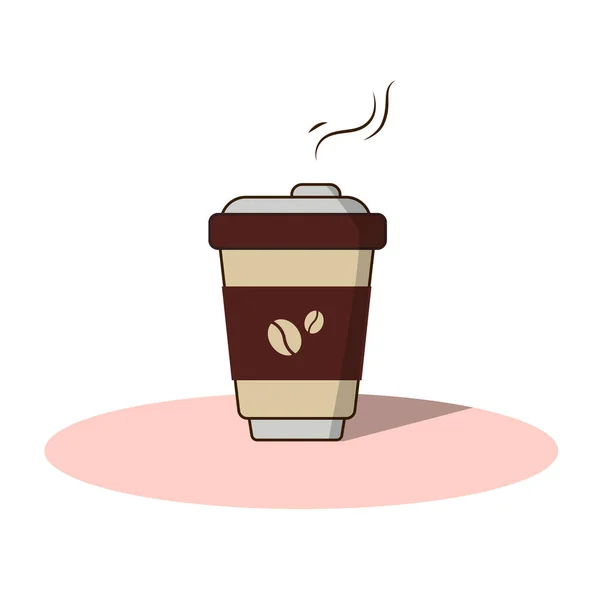 Kaffeetasse Symbol Mit Kaffeebohnen Logo — Stockvektor