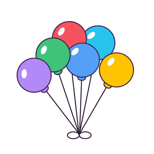 Букет Повітряних Кульок День Народження Вечірку — стоковий вектор