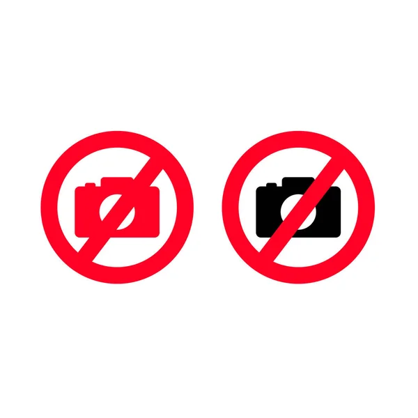 Figyelmeztetés Nincs Kamera Jel Szimbólum Grafikus Tervezés Vektor Illusztráció — Stock Vector