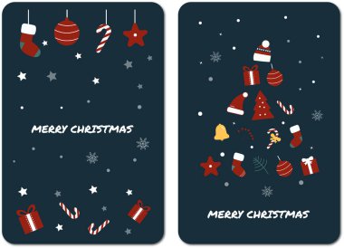 Mutlu Noeller şirin kart elementleri mavi arkaplanlı beyaz metin harfleriyle