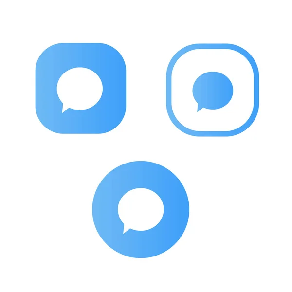 Icône Communication Avec Bulles Vocales Icône Chat Message — Image vectorielle