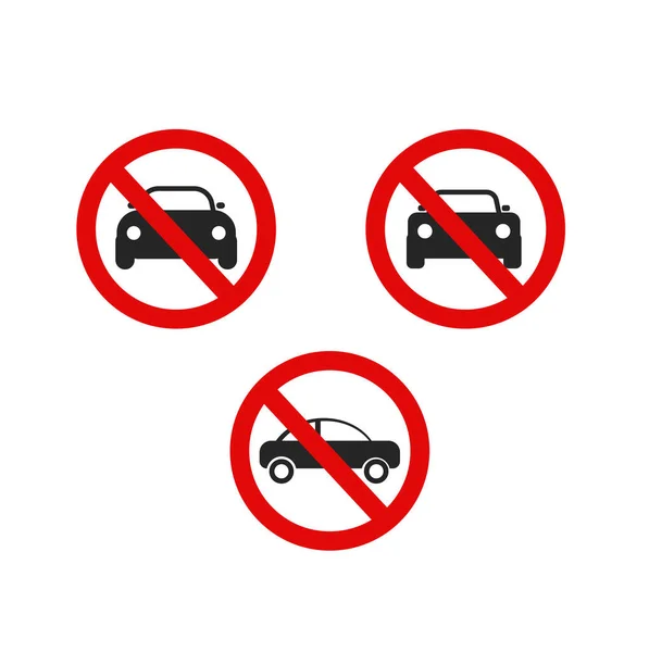 サークル禁止車や駐車場の標識なし — ストックベクタ